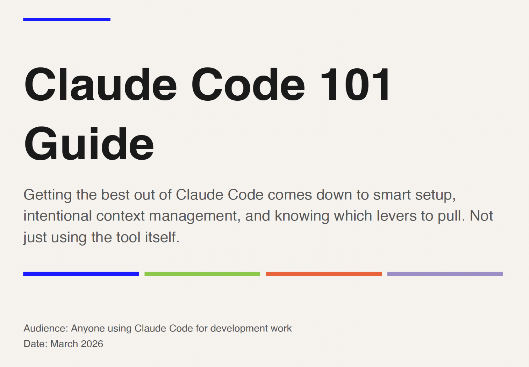 Claude Code 101 Guide